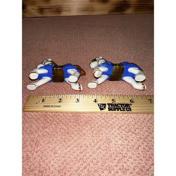 2 Fisher-Price Great Adventures White Blue Medieval Horses - Picture 3 of 5